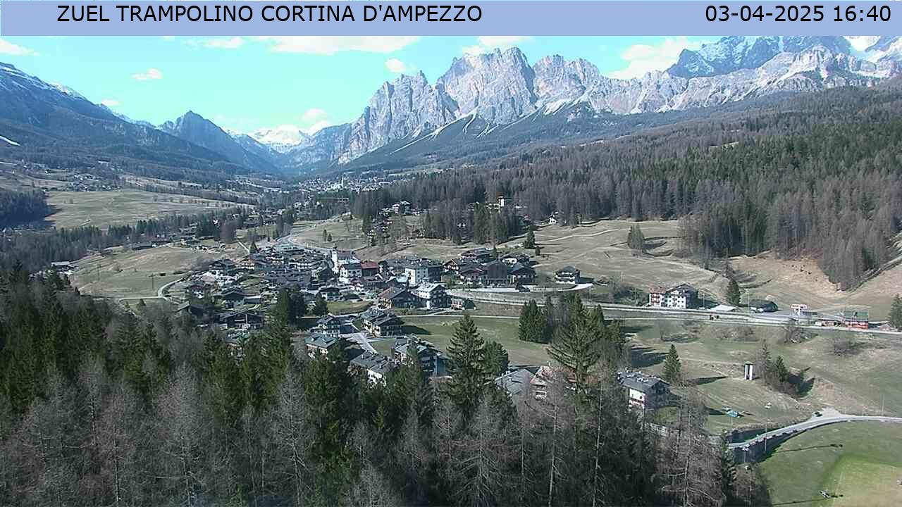 vista di Cortina dal trampolino